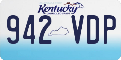 KY license plate 942VDP