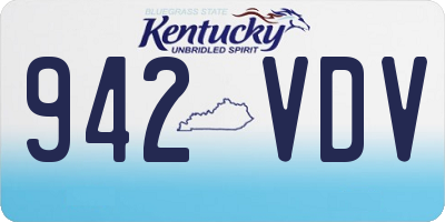 KY license plate 942VDV