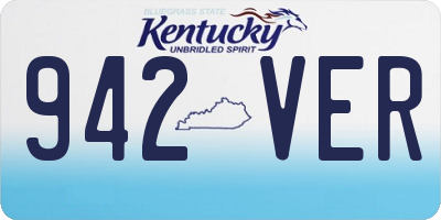 KY license plate 942VER
