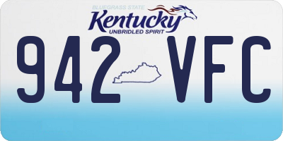 KY license plate 942VFC