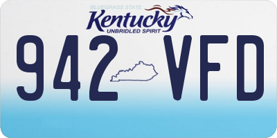 KY license plate 942VFD