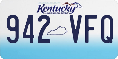 KY license plate 942VFQ