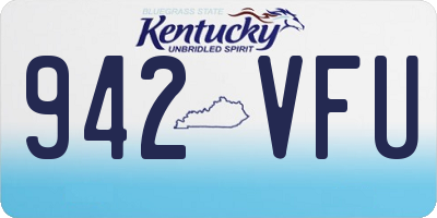 KY license plate 942VFU