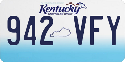 KY license plate 942VFY