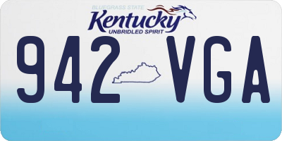 KY license plate 942VGA