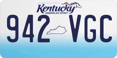 KY license plate 942VGC