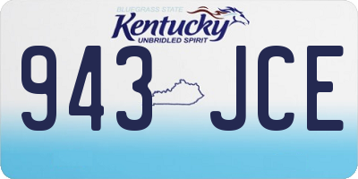 KY license plate 943JCE