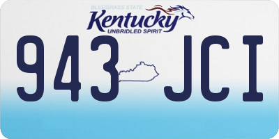 KY license plate 943JCI