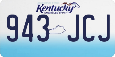 KY license plate 943JCJ