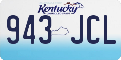 KY license plate 943JCL