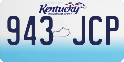 KY license plate 943JCP