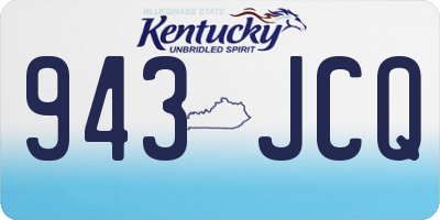 KY license plate 943JCQ