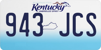 KY license plate 943JCS