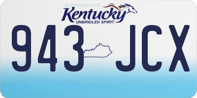 KY license plate 943JCX