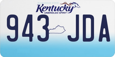 KY license plate 943JDA