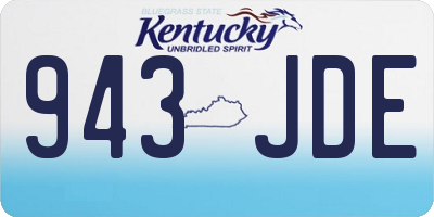 KY license plate 943JDE