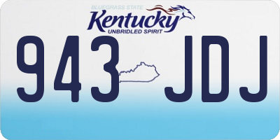 KY license plate 943JDJ