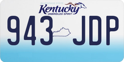 KY license plate 943JDP