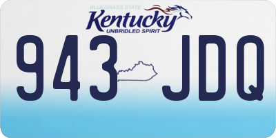 KY license plate 943JDQ