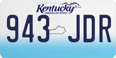 KY license plate 943JDR