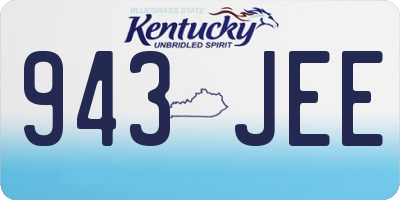 KY license plate 943JEE