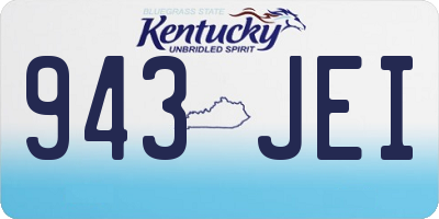 KY license plate 943JEI