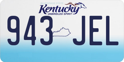 KY license plate 943JEL