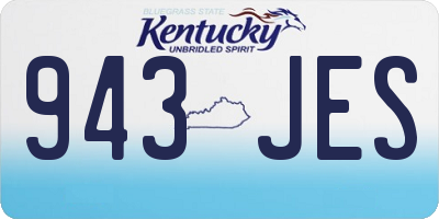 KY license plate 943JES