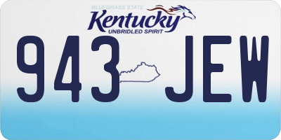 KY license plate 943JEW