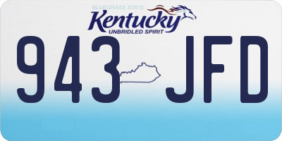KY license plate 943JFD