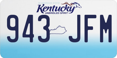 KY license plate 943JFM