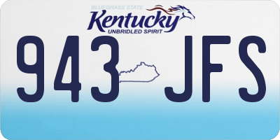 KY license plate 943JFS