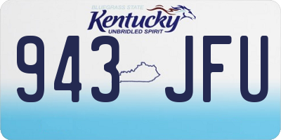 KY license plate 943JFU