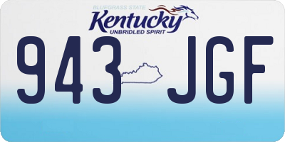 KY license plate 943JGF