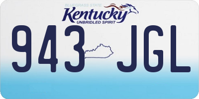 KY license plate 943JGL