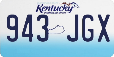 KY license plate 943JGX