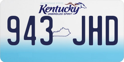 KY license plate 943JHD