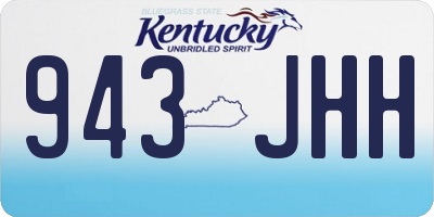 KY license plate 943JHH