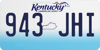 KY license plate 943JHI