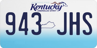 KY license plate 943JHS