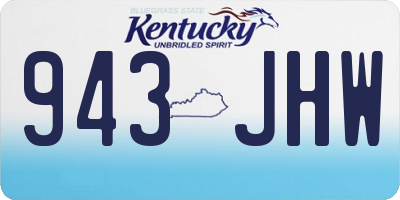 KY license plate 943JHW