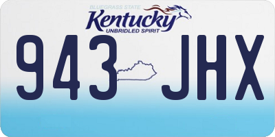 KY license plate 943JHX