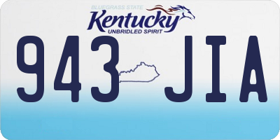 KY license plate 943JIA