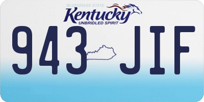 KY license plate 943JIF