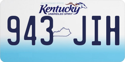 KY license plate 943JIH