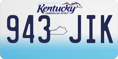 KY license plate 943JIK