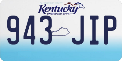 KY license plate 943JIP