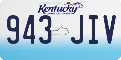 KY license plate 943JIV