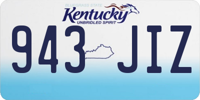 KY license plate 943JIZ