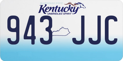 KY license plate 943JJC